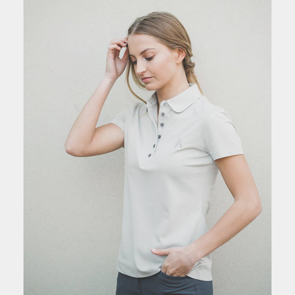 A Equipt Polo T-Shirt Dame - Lysegrå